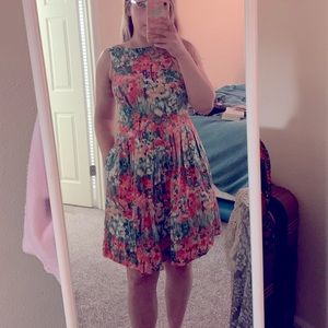 Petite Pleated Floral Talbots Dress